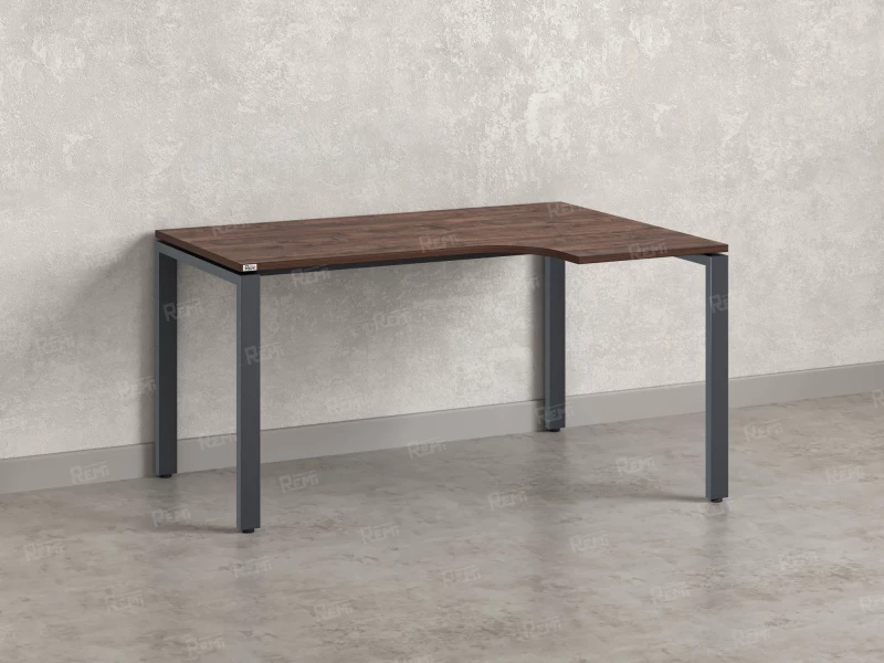 Стол угловой, П-опора, правый 1600x700/900x750, RM052-16x7-9 Дуб Апрельский шоколад/Серый