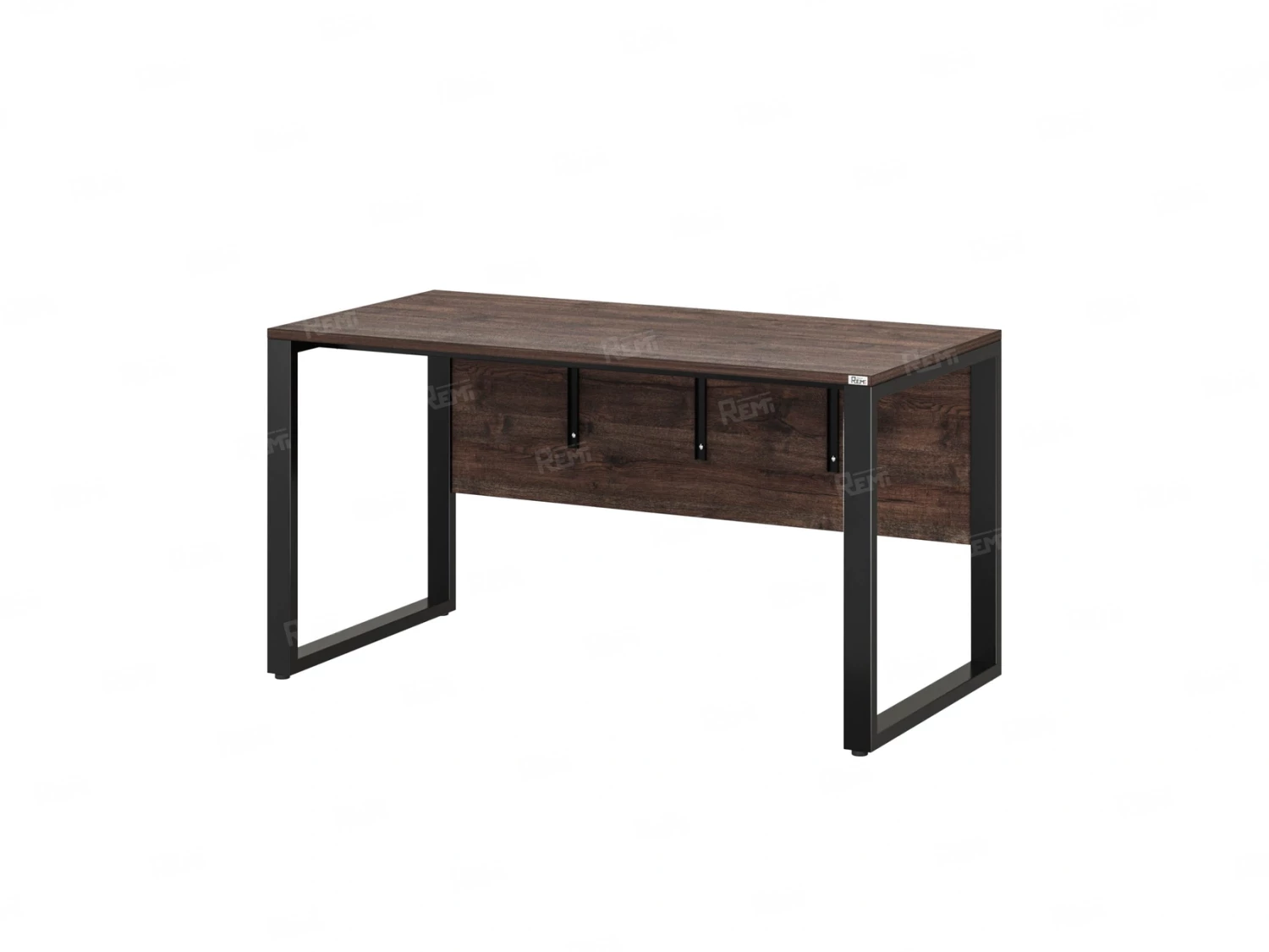 Стол прямой на О-образных опорах, экран ЛДСП 1000x800x750 RM006-10x8 Дуб Апрельский шоколад/Черный