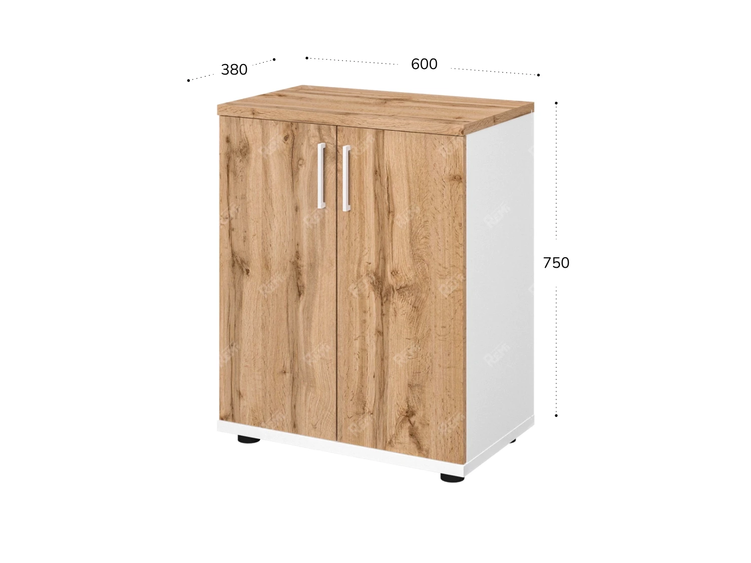 Тумба к столу 600x380x750 RTD041 Вотан/Белый. Серия Тандем / Tandem. Серия Тандем / Tandem
