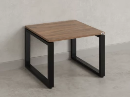 Журнальный стол с полкой 700x700x550 RM182-7x7 Дуб Юстус/Черный