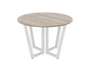 Круглый стол на U-образных опорах 1600x1600x750 RM188-16x16 Дуб Маувелла/Белый
