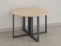 Круглый стол на О-образных опорах 1500x1500x750 RM187-15x15 Вяз Швейцарский светлый/Серый