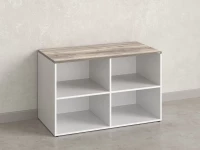 Стеллаж низкий, 4 ячейки 1200х600х750 RM146-12x6 Дуб Маувелла/Белый