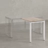 Брифинг прямой, с парящей столешнецей, на П-образном каркасе 1200x600x750 RM070-12x6 Дуб Маувелла/Белый