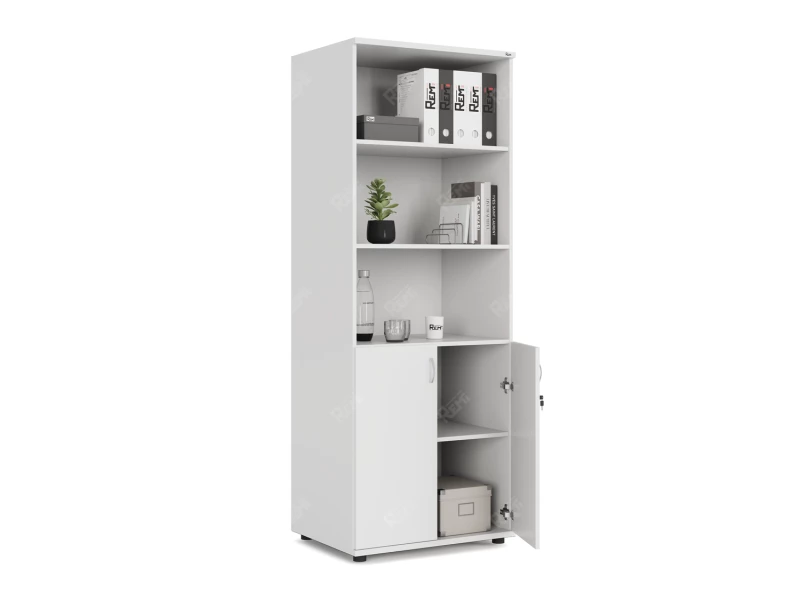 Шкаф комбинированный RLG037 700х550х1830 Белый, Серия ЛАЙТ | LIGHT
