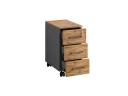 Тумба мобильная,3 ящика 300x500x600 RM123-30x50 Дуб Юстус/Серый