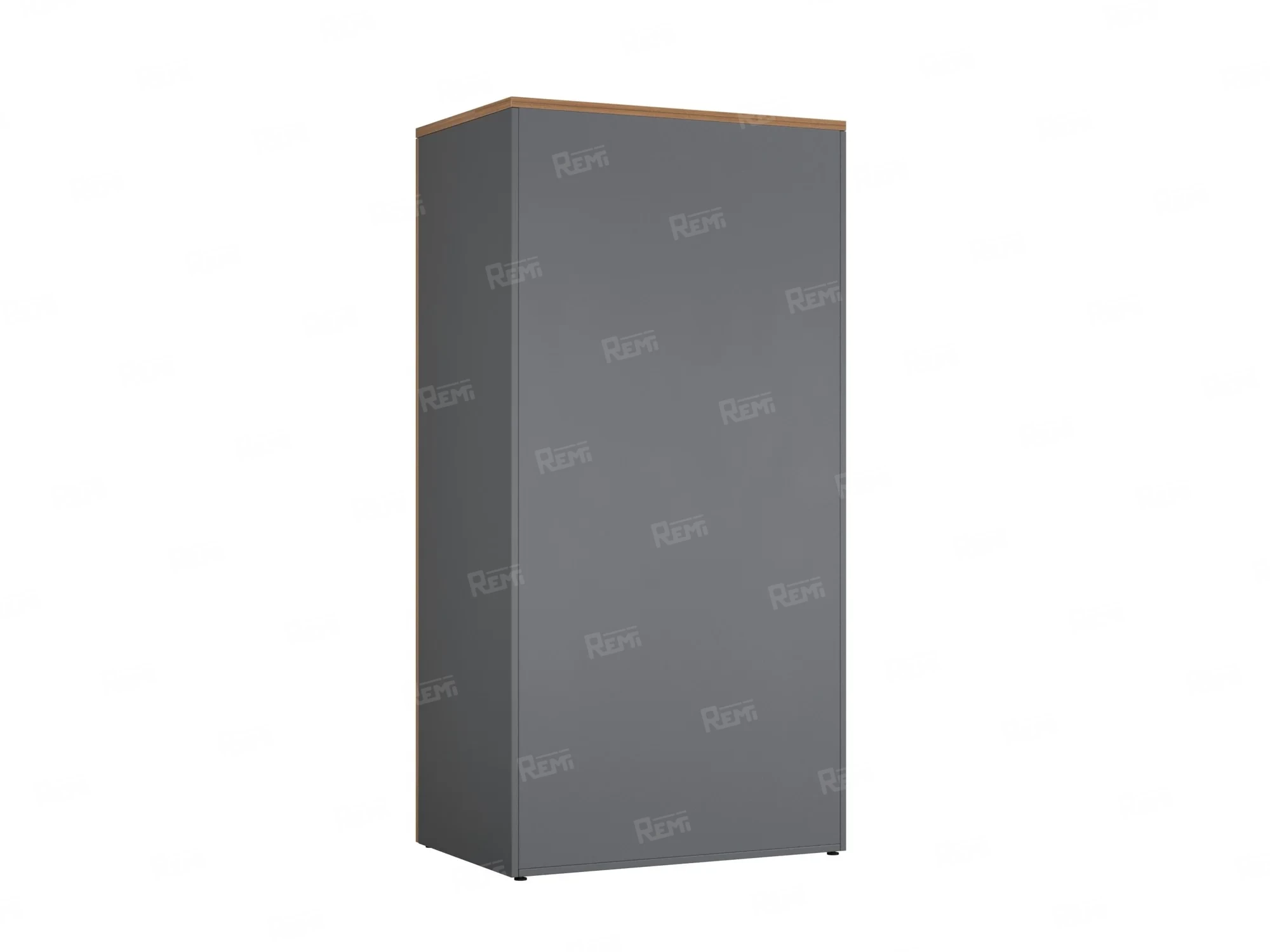 Гардероб, на регулируемых опорах, штанга, 1 полка 900x600x1800 RM159-90x60 Дуб Юстус/Серый