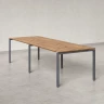 Cтол для переговоров, на П-образном каркасе 2100x1450x750 RM080-210x145 Дуб Юстус/Серый