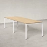 Cтол для переговоров, на П-образном каркасе 2300x1450x750 RM080-230x145 Вяз Швейцарский светлый/Белый
