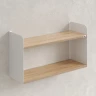 Полка настенная 900x200x500 RM190-90x20 Вяз Швейцарский светлый/Белый