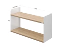Полка настенная 900x200x500 RM190-90x20 Вяз Швейцарский светлый/Белый