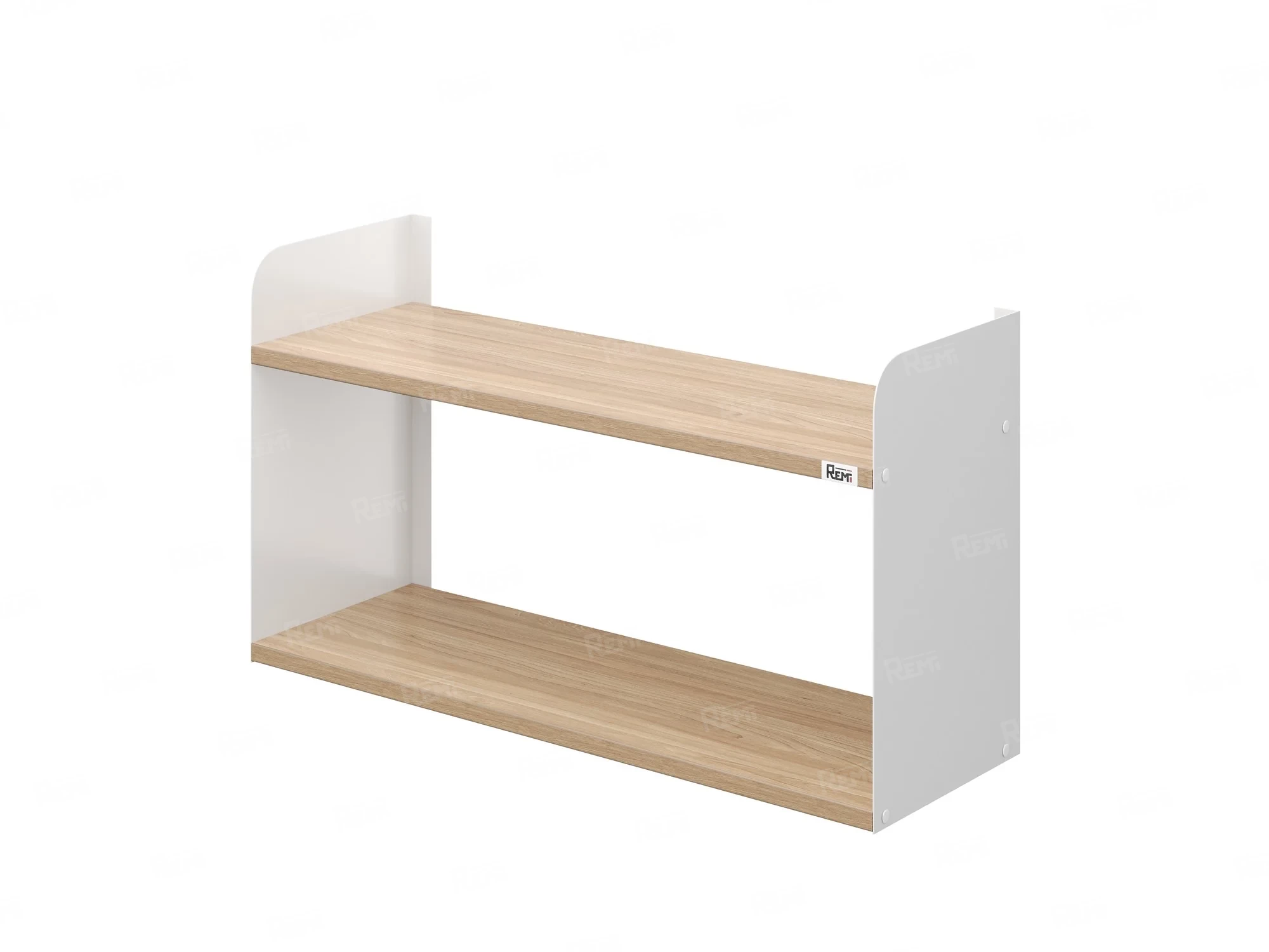 Полка настенная 900x200x500 RM190-90x20 Вяз Швейцарский светлый/Белый