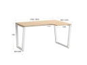 Стол угловой, U-опора, правый 1400x600/900x750, RM050-14x6-9 Вяз Швейцарский светлый/Белый