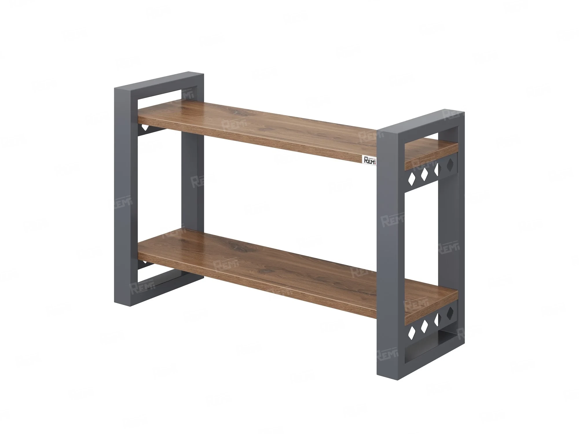 Полка настенная 900x300x500 RM194-90x30 Дуб Юстус/Серый