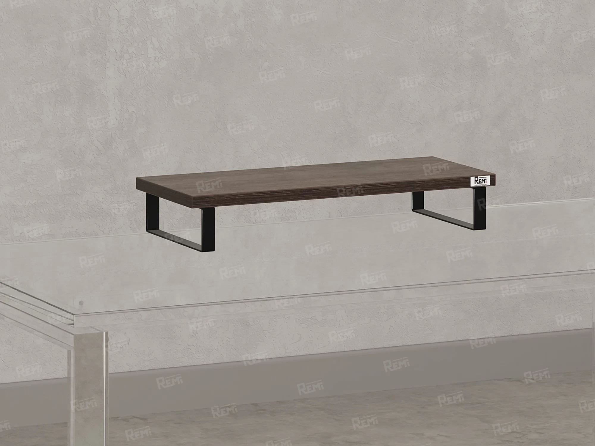 Подставка под монитор 600x250x100 RM209-60x40 Дуб Апрельский Шоколадный/Черный