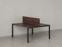 Бенч-система, 2 рабочих места, с одним экраном ЛДСП 1400x1200x750 RM165-2-14x12 Дуб Апрельский шоколад/Черный
