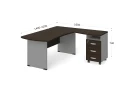 BRL RB005-180х160R Угловое рабочее место правое 1800х1600х740 Венге/Серый вулкан-кий