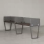 Бенч-система в 1 ряд, 2 рабочих места 5 тканевых экранов 3200x700x750 RM174-1-32x7 Дуб Апрельский шоколад/Серый