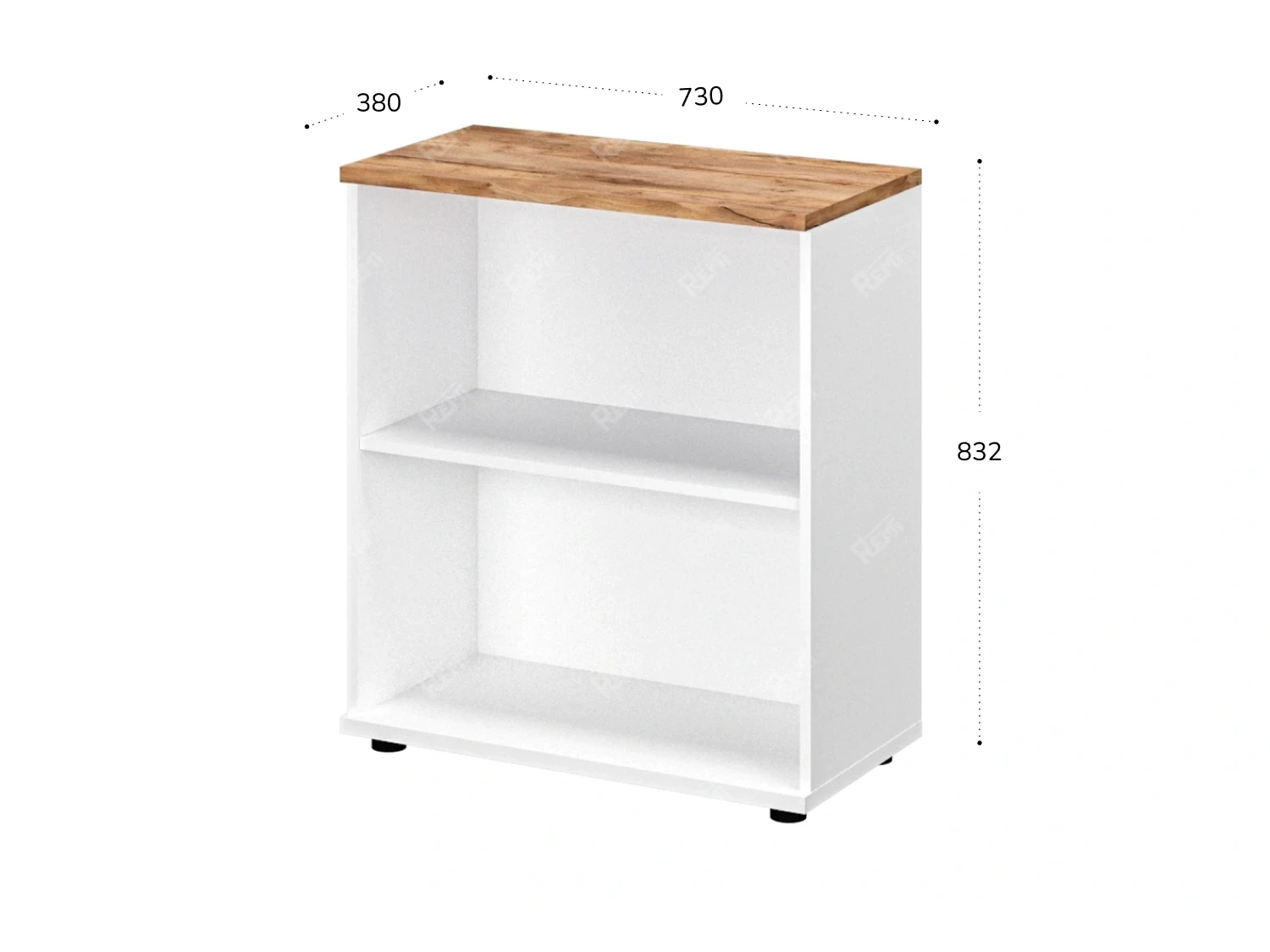 Стеллаж 730x380x832 RTD047 Таксония медовая/Белый. Серия Тандем / Tandem. Серия Тандем / Tandem