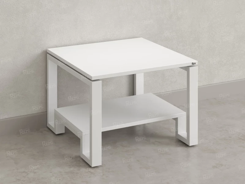 Журнальный стол с полкой 1200x700x550 RM181-12x7 Белый/Белый