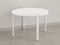 Круглый стол на П-образных опорах 1400x1400x750 RM186-14x14 Белый/Белый