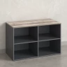 Стеллаж низкий, 4 ячейки 1200х600х750 RM146-12x6 Дуб Маувелла/Серый
