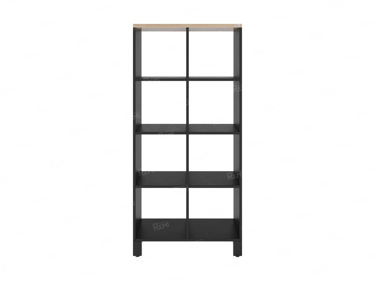 Стеллаж, 8 ячеек 750х370х1620 RM139-75x37 Вяз Швейцарский светлый/Черный