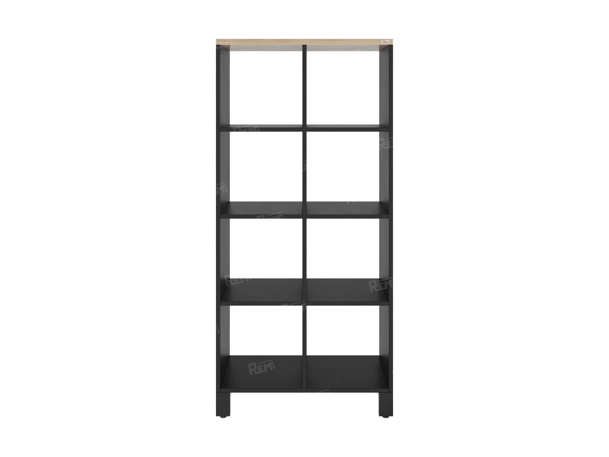 Стеллаж, 8 ячеек 750х370х1620 RM139-75x37 Вяз Швейцарский светлый/Черный