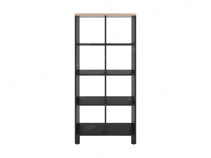 Стеллаж, 8 ячеек 750х370х1620 RM139-75x37 Вяз Швейцарский светлый/Черный