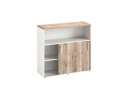 Шкаф-купе низкий, 2 полки с надстройкой, на регулируемых опорах 1200x420x1100 RM127-120x42 Дуб Маувелла/Белый