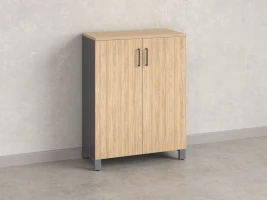 Шкаф распашной, 3 уровня 900x420x1200 RM149-90x42 Вяз Швейцарский светлый/Серый