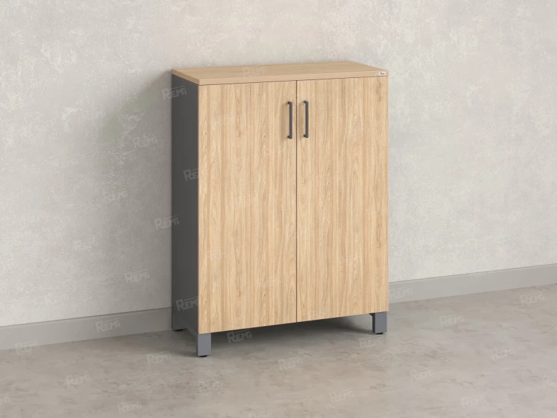 Шкаф распашной, 3 уровня 900x420x1200 RM149-90x42 Вяз Швейцарский светлый/Серый