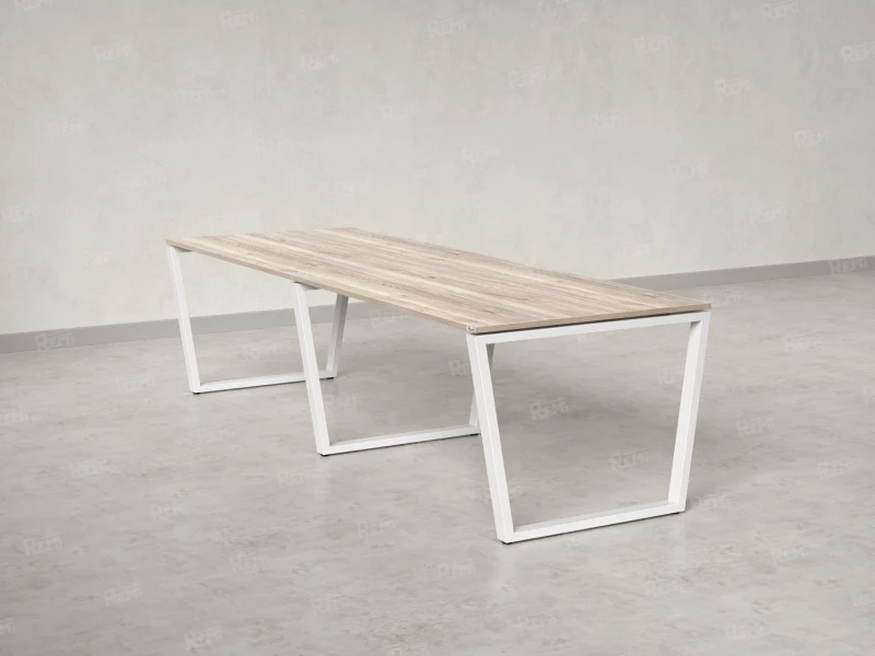 Cтол для переговоров, на V-обазном каркасе 2400x1000x750 RM082-240x100 Дуб Маувелла/Белый