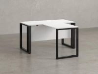 Стол с брифингом на О-образных опорах с экраном ЛДСП RM046-14x8 1400x2200x750 Белый/Черный