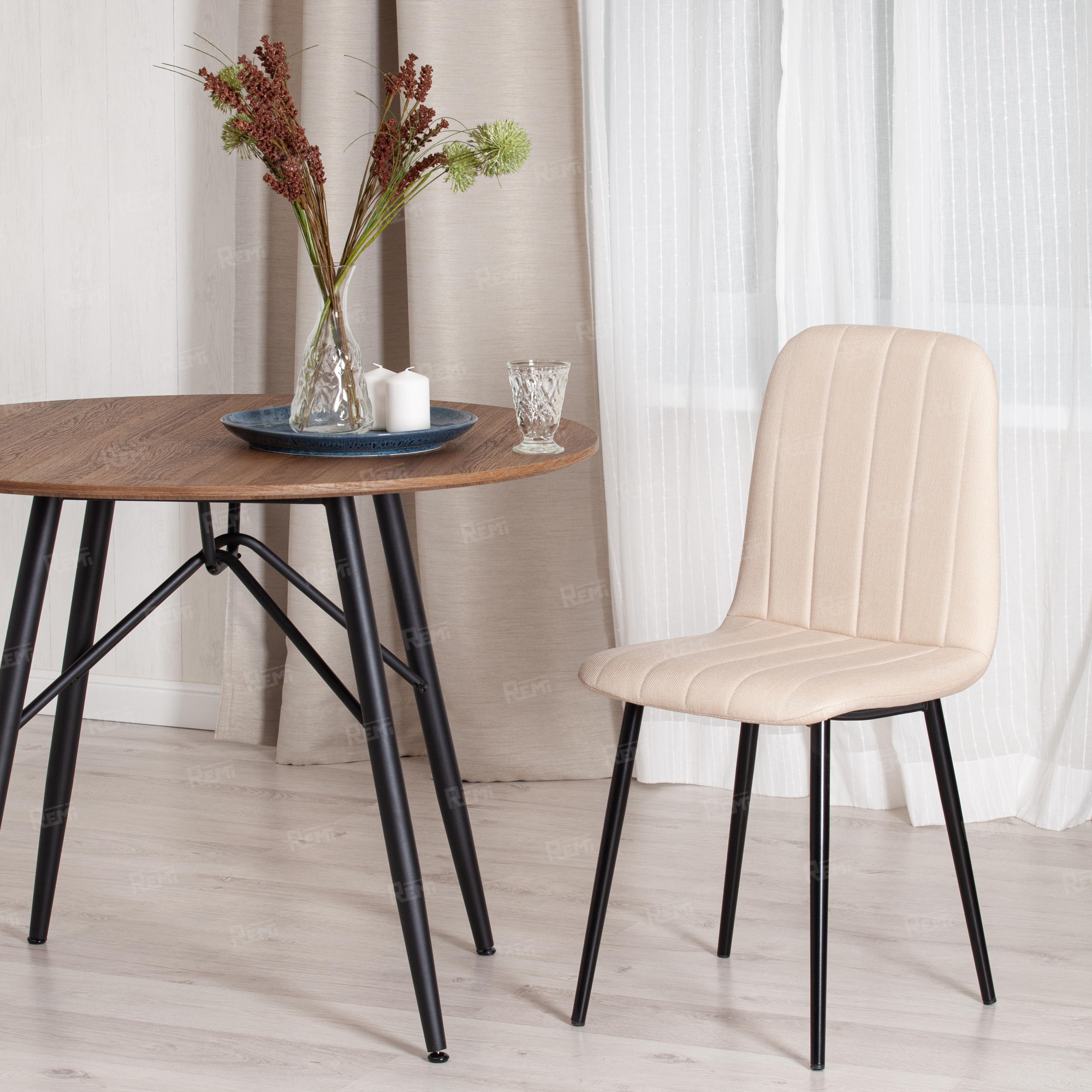 Стул ARC Бежевый/Бежевый, Ткань (арт. 19116)