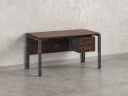 Стол прямой, подвесная тумба, ЛДСП экран, П-опора 1800x800x750 RM031-18x8 Дуб Апрельский шоколад/Серый
