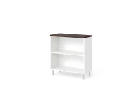 BRL RB047-90х43 Стеллаж широкий 2 уровня 900х430х930 Венге/Белый