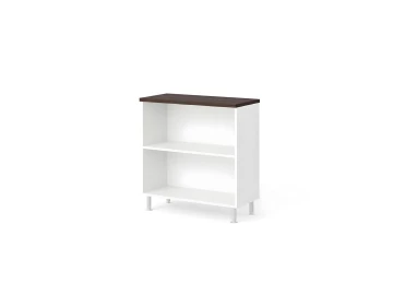 Стеллаж широкий 2 уровня 900х430х930 RB047-90х43 Венге/Белый