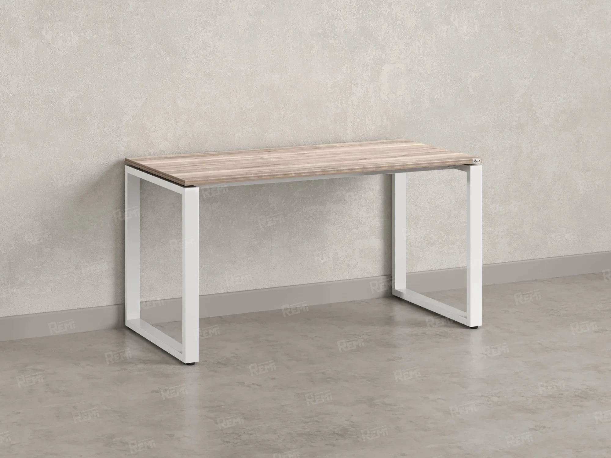 Стол прямой на O-образных опорах 1200x800x750 RM002-12x8 Дуб Маувелла/Белый