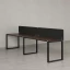 Бенч-система в 1 ряд, 2 рабочих места 2 тканевых экранов 2000x600x750 RM168-3-20x6 Дуб Апрельский шоколад/Черный