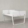 Бенч-система, 2 рабочих места, 5 тканевых экранов 1000x1200x750 RM172-3-10x12 Белый/Белый