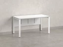 Стол прямой, П-опоры, экран ЛДСП,парящая стол-ца 1600x800x750 RM007-16x8 Белый/Белый