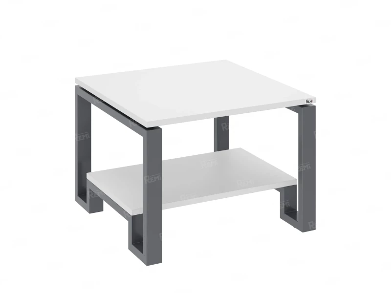 Журнальный стол с полкой 1200x700x550 RM181-12x7 Белый/Серый