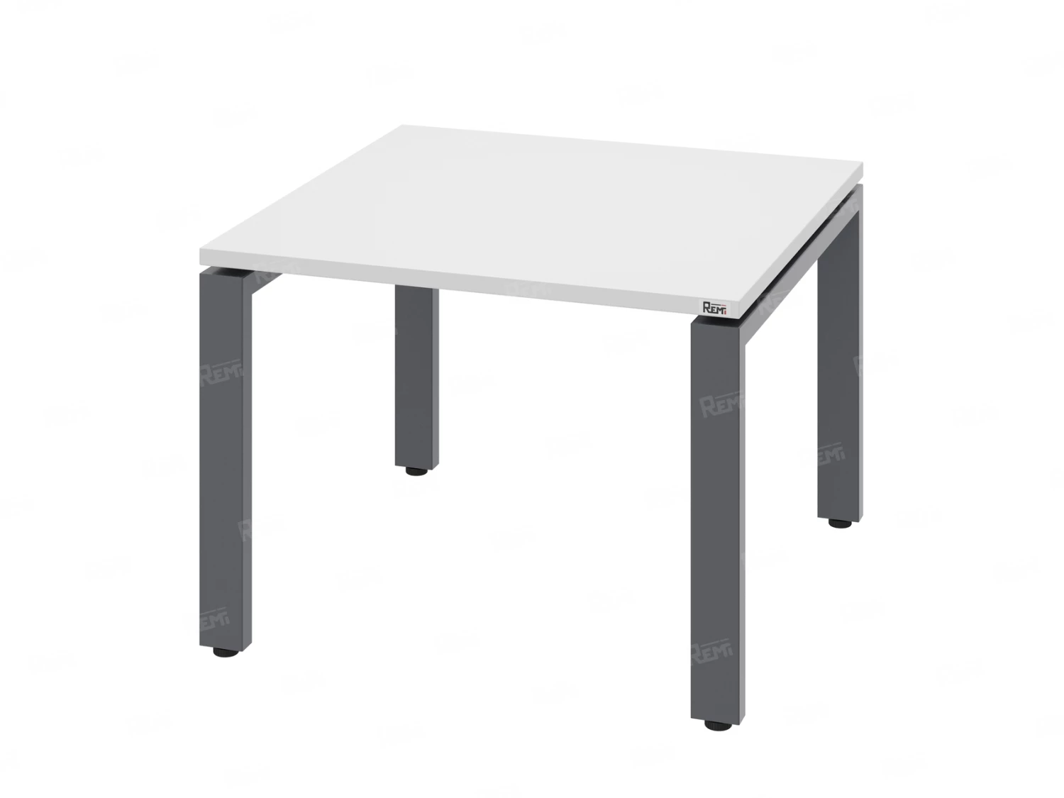 Журнальный стол с полкой 700x700x550 RM183-7x7 Белый/Серый