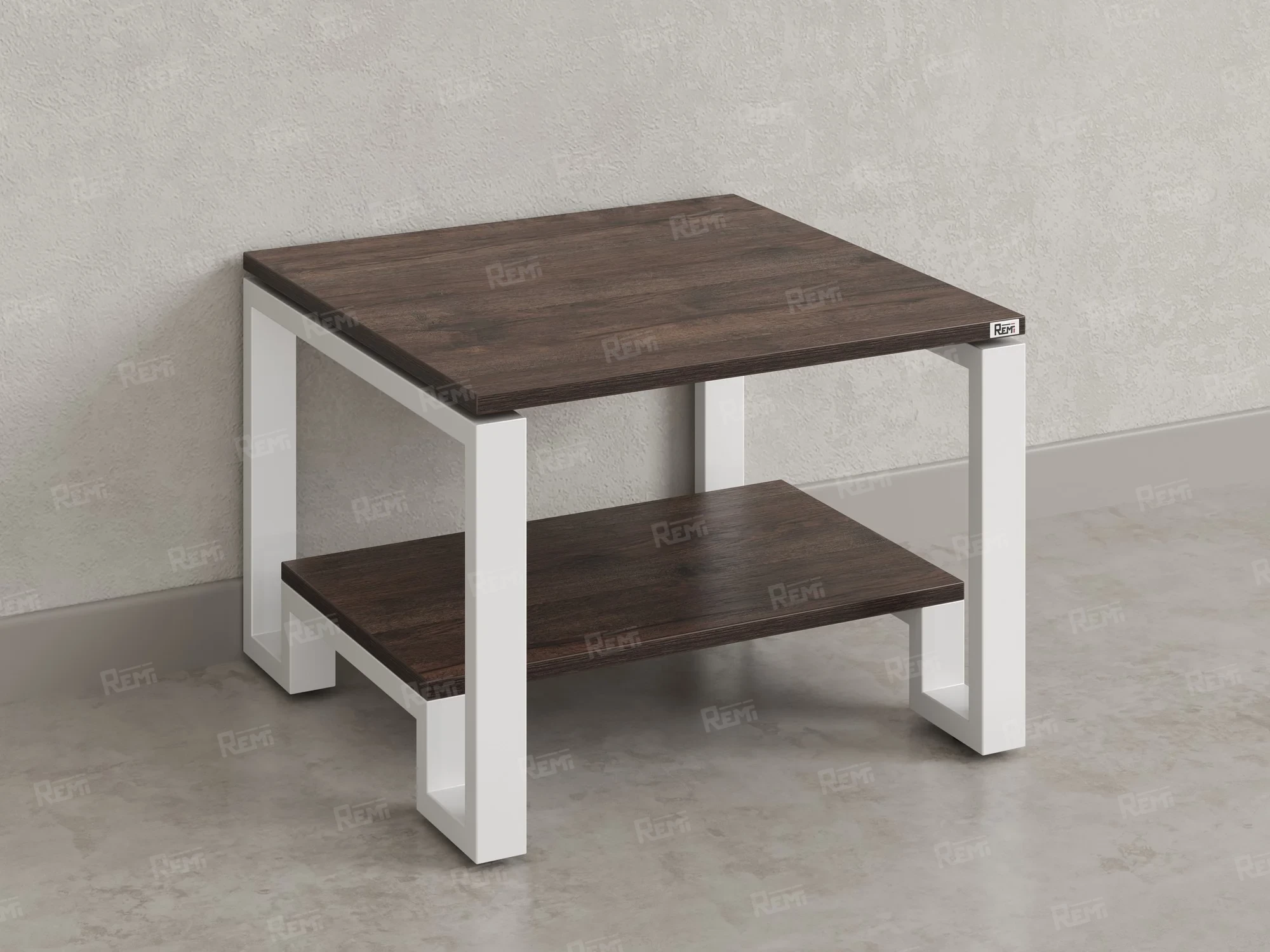 Журнальный стол с полкой 900x600x550 RM181-9x6 Дуб Апрельский шоколад/Белый