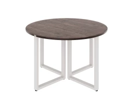 Круглый стол на О-образных опорах 1500x1500x750 RM187-15x15 Дуб Апрельский шоколад/Белый