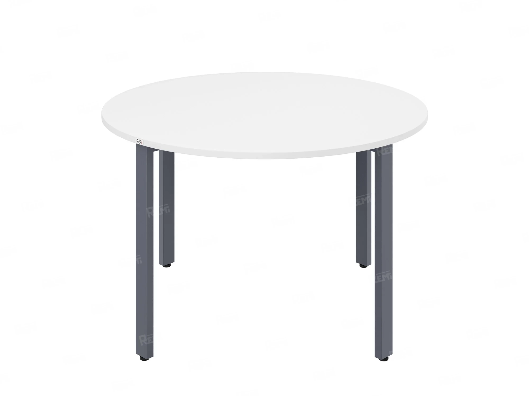 Круглый стол на П-образных опорах 1400x1400x750 RM186-14x14 Белый/Серый