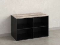 Стеллаж низкий, 4 ячейки 1200х600х750 RM146-12x6 Дуб Маувелла/Черный