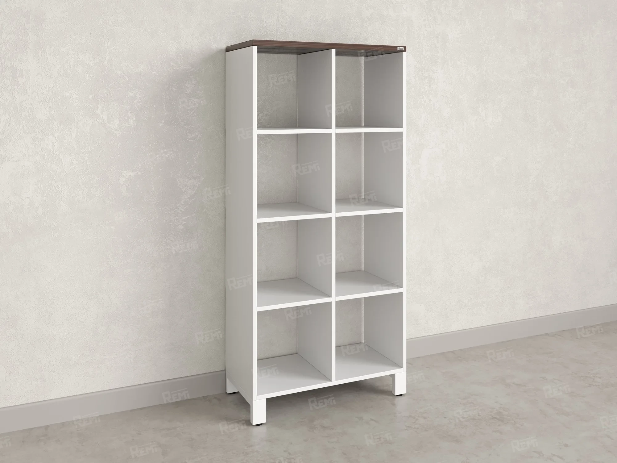 Стеллаж, 8 ячеек 750х370х1620 RM139-75x37 Дуб Апрельский шоколад/Белый