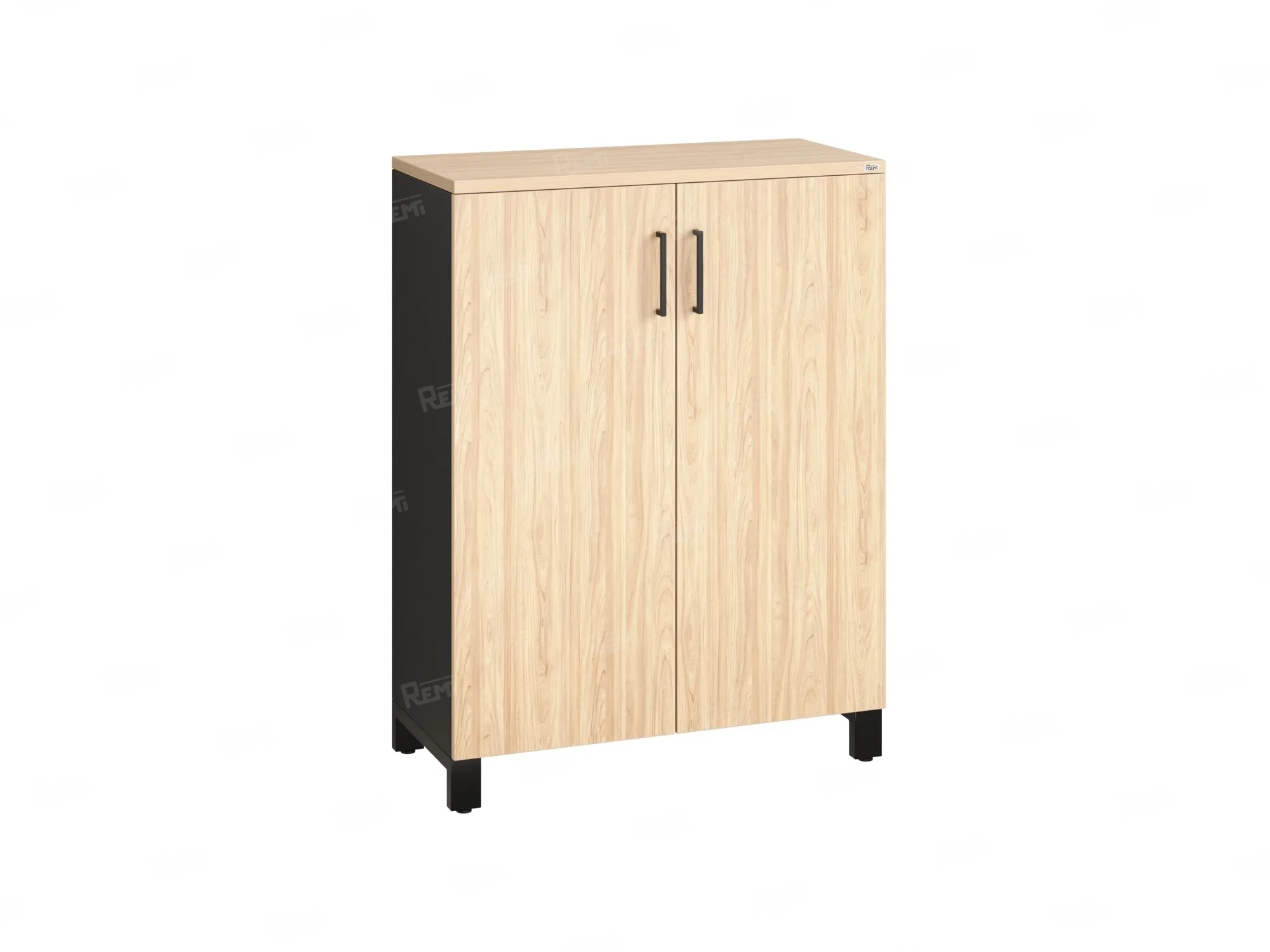 Шкаф распашной, 3 уровня 900x420x1200 RM149-90x42 Вяз Швейцарский светлый/Черный